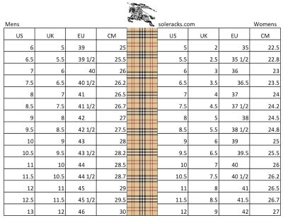 burberry grande taille|burberry size chart men's.